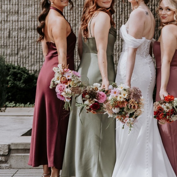 Park & Fifth Stanton Bridesmaid Dress in Burgundy - Picture 3 of 8